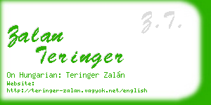 zalan teringer business card